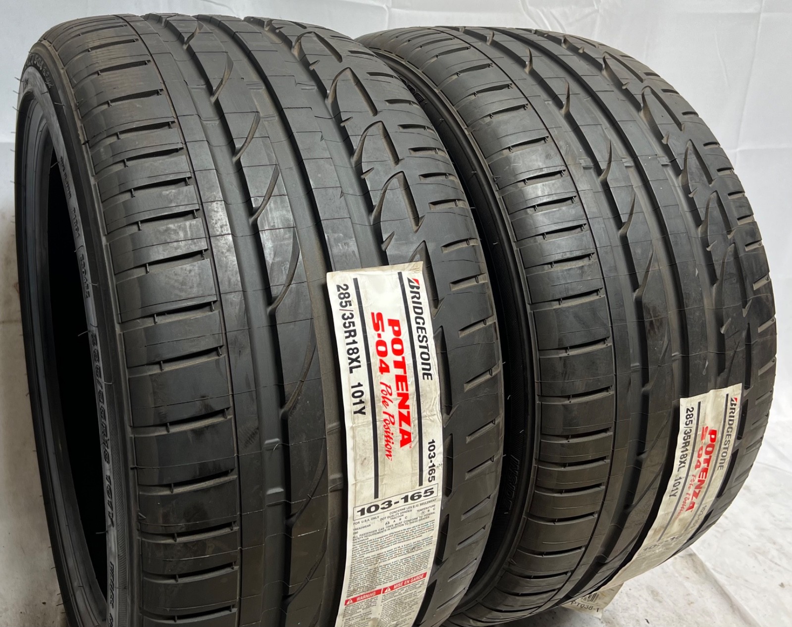 2 – NEW 285/35R18 XL (101Y) Bridgestone Potenza S-04 Pole Position – 6193