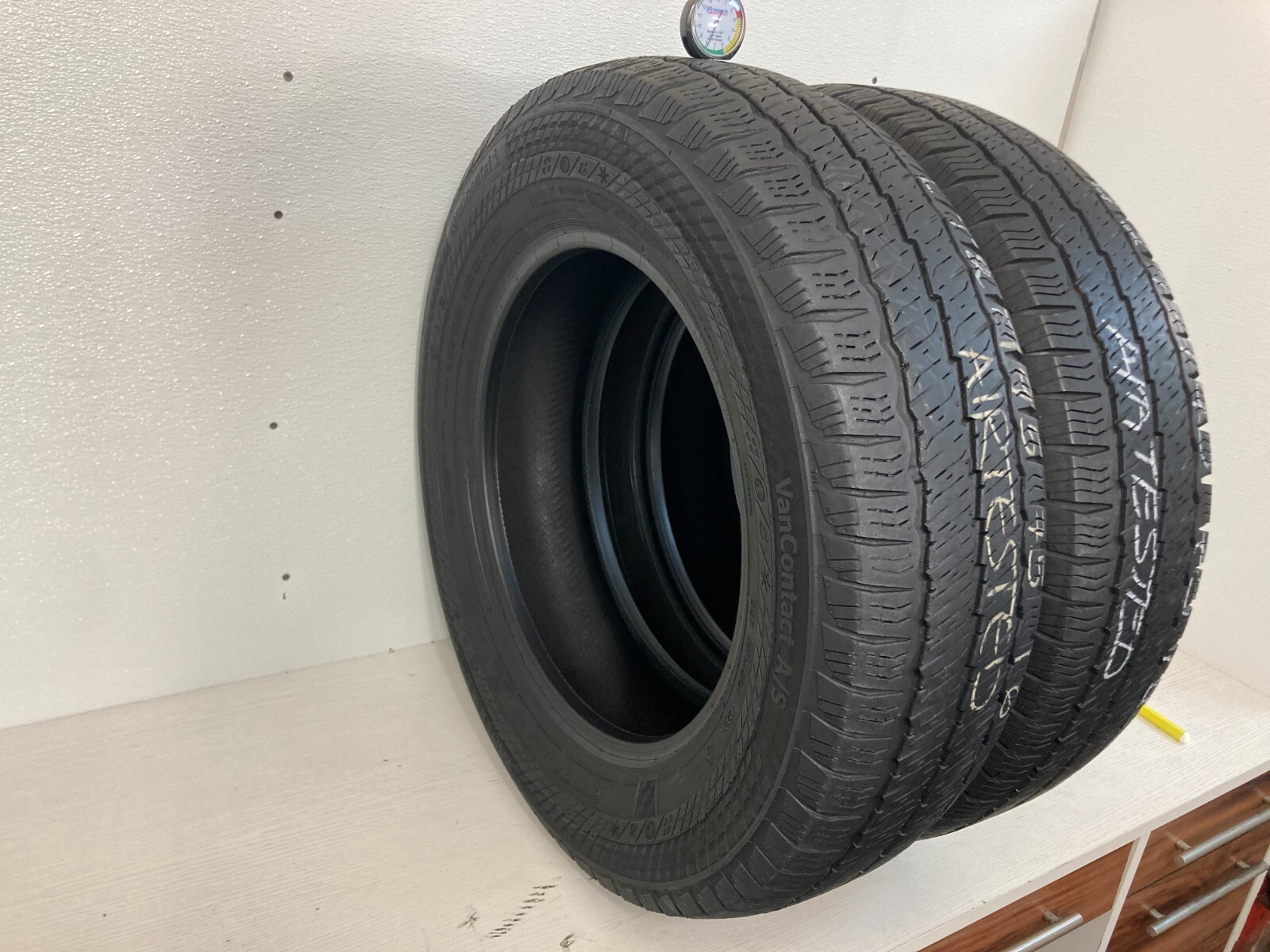 NO SHIPPING ONLY LOCAL PICK UP 2 Tires 195 75 16 Continental VanContact A/S