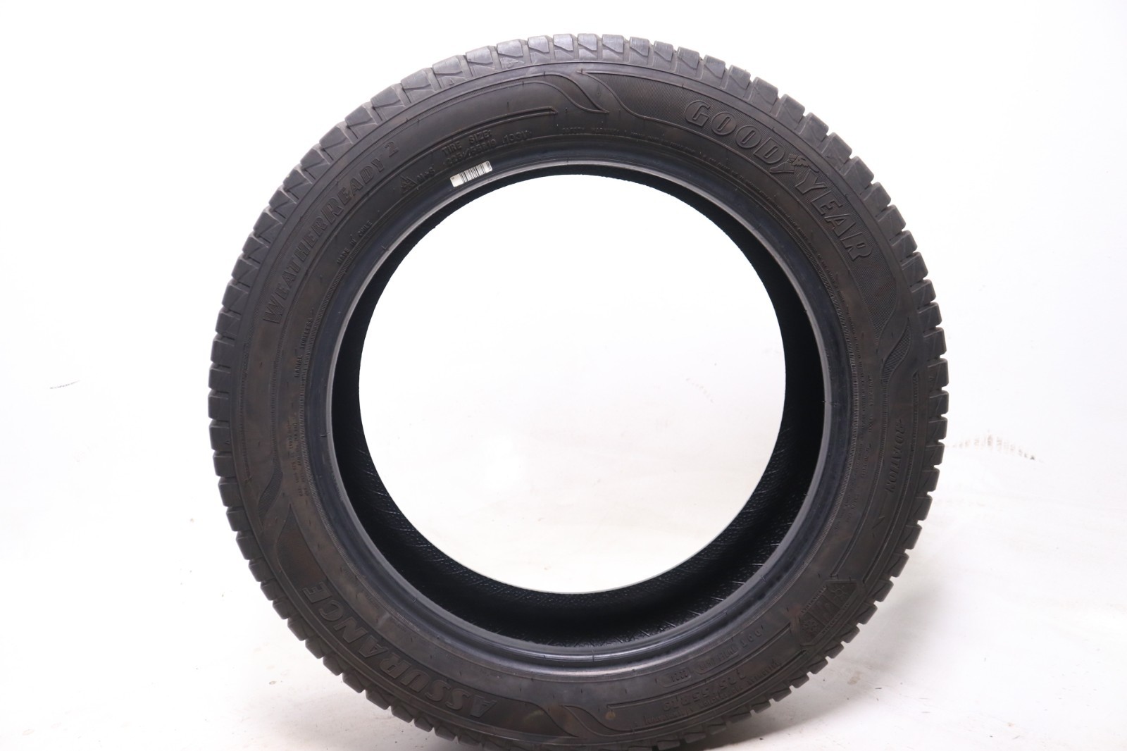 Set of 2 Used 225/55R19 Goodyear Assurance WeatherReady 2 – 103V – 9.5-10.5/32