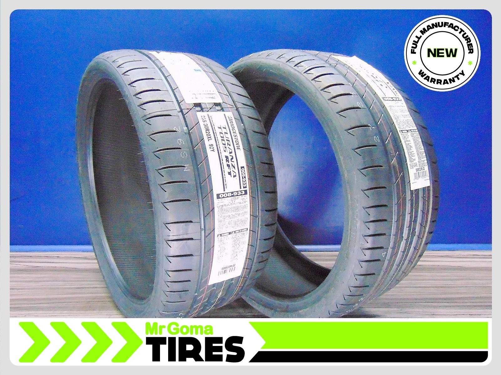 2 BRAND NEW 255/30R20 BRIDGESTONE TURANZA T005 RFT XL TIRES Run flat 2553020
