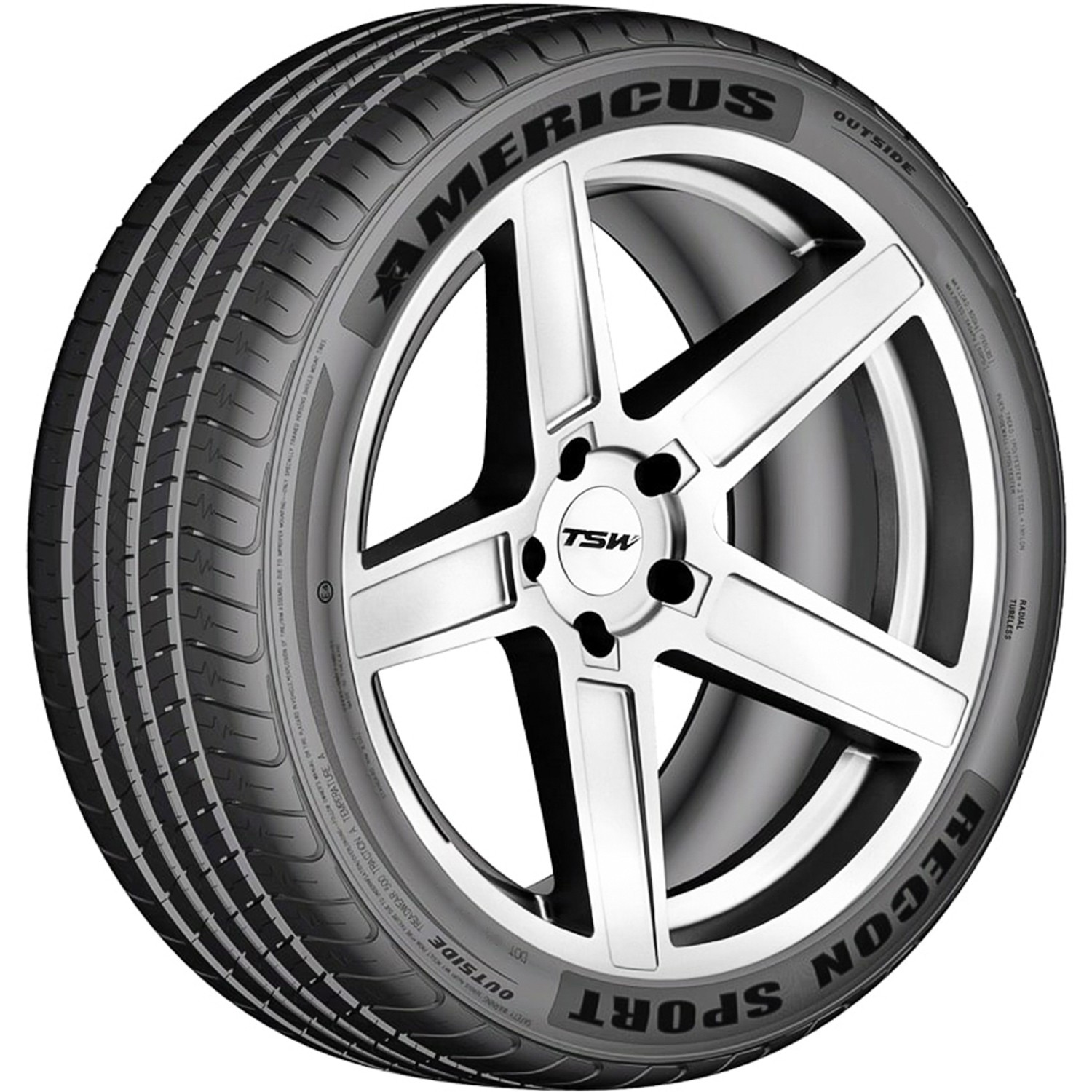 Americus Recon Sport 225/40R18 ZR 92W XL A/W Tire 45k Mi Warranty 500AA