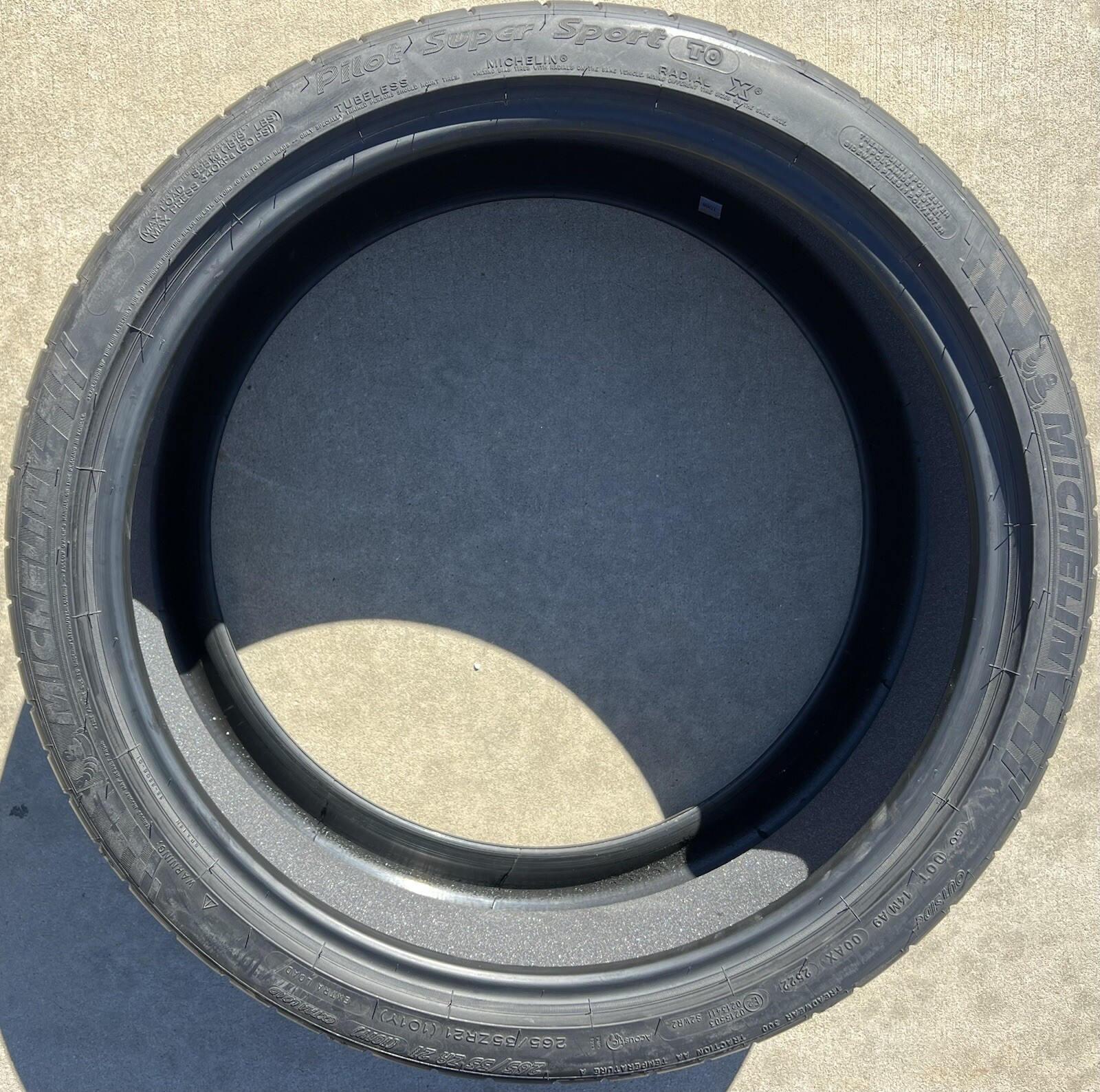 TWO BRAND NEW 265/35ZR21 Michelin Pilot Super Sport T0 TO Tesla Acoustic Tires