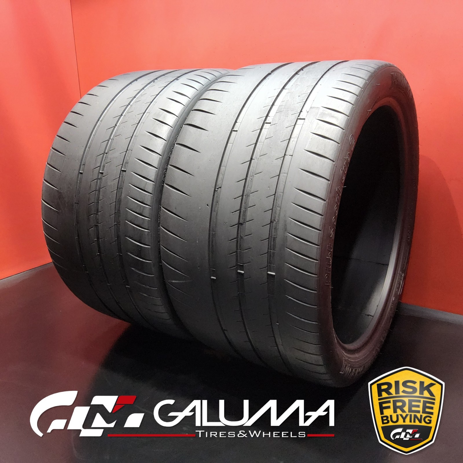 Set of 2 Tires LikeNEW Michelin Pilot Sport Cup 2 325/30ZR21 No Repairs #94400