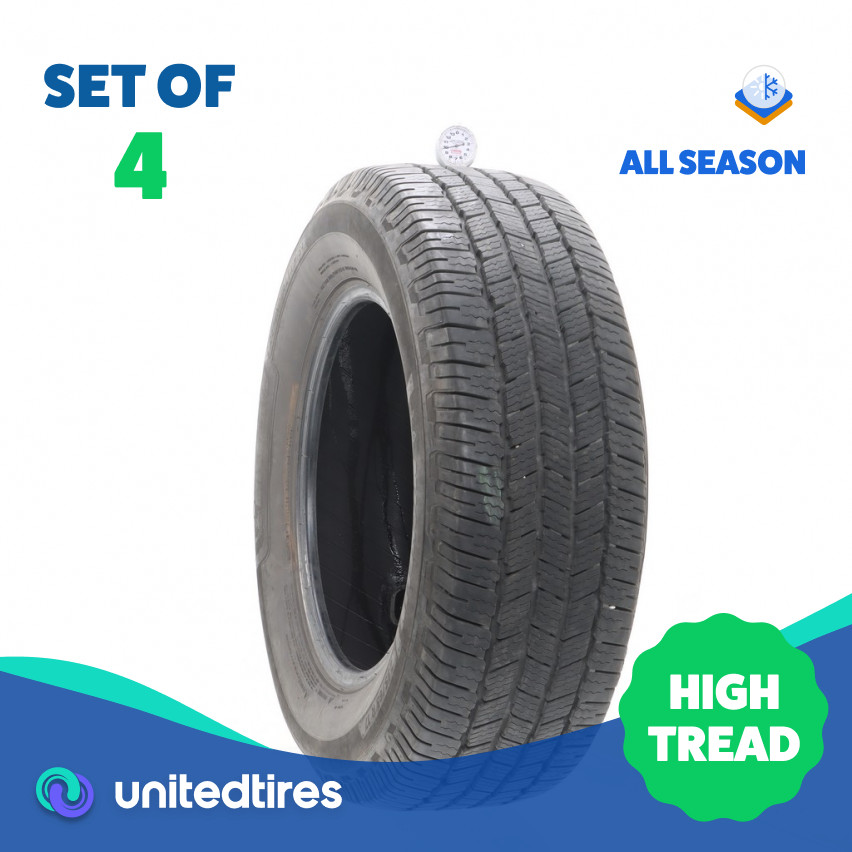 Set of (4) Used 255/65R17 Michelin Defender LTX M/S 2 114T – 9.5-10.5/32