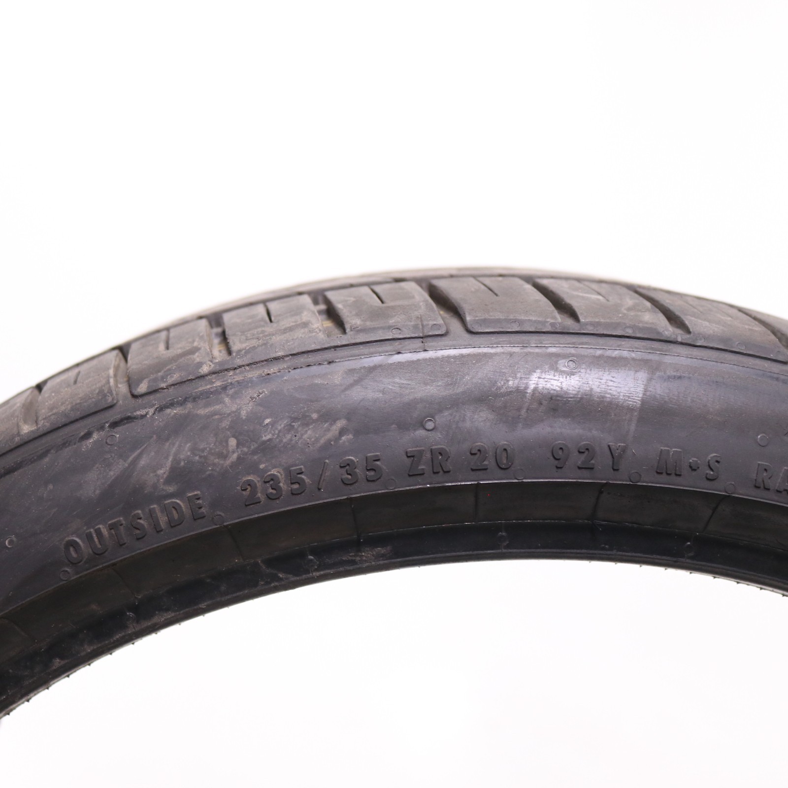Used 235/35ZR20 Continental ExtremeContact DWS06 Plus – 92Y – 10/32 No Repairs