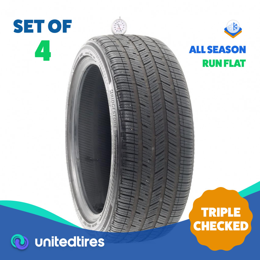 Set of (4) Used 225/45R18 Bridgestone DriveGuard Plus RFT 95W – 6-7.5/32