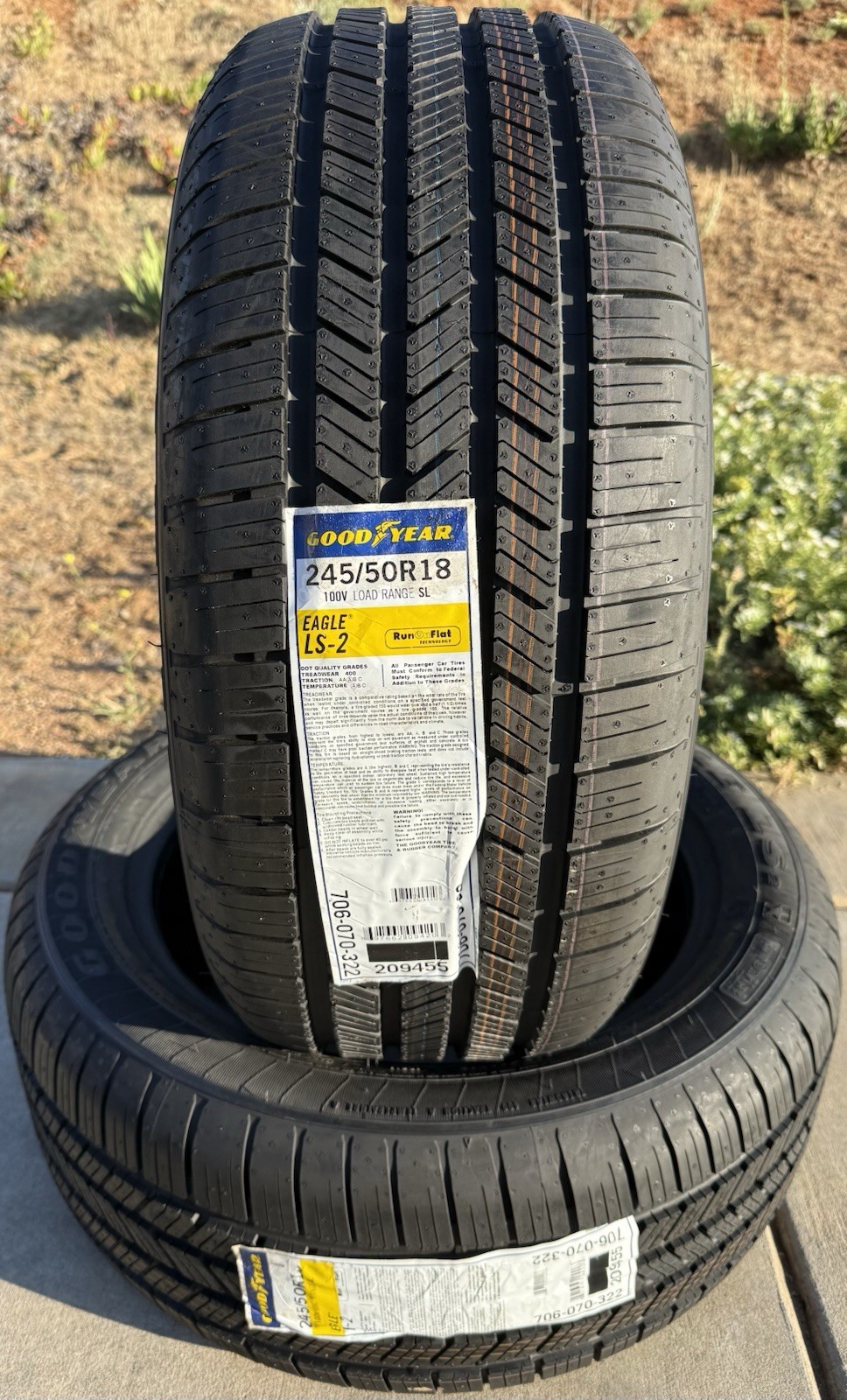 FOUR BRAND NEW 245/50R18 Goodyear Eagle LS2 All Season ★ BMW Run Flat ROF Tires