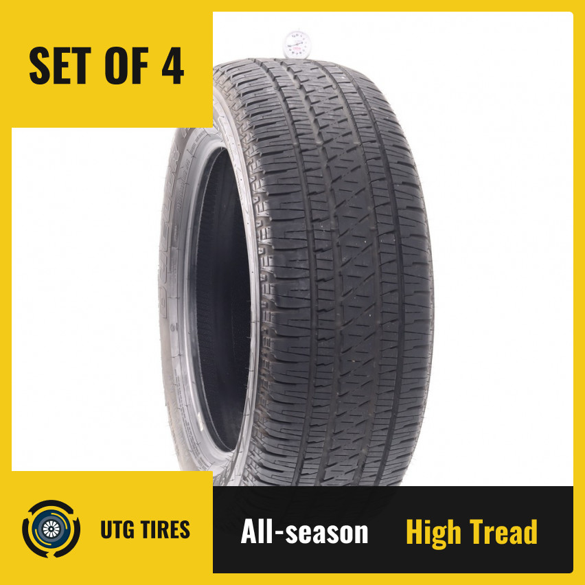 Set of (4) Used 275/55R20 Bridgestone Dueler H/L Alenza 111S – 9.5-10.5/32