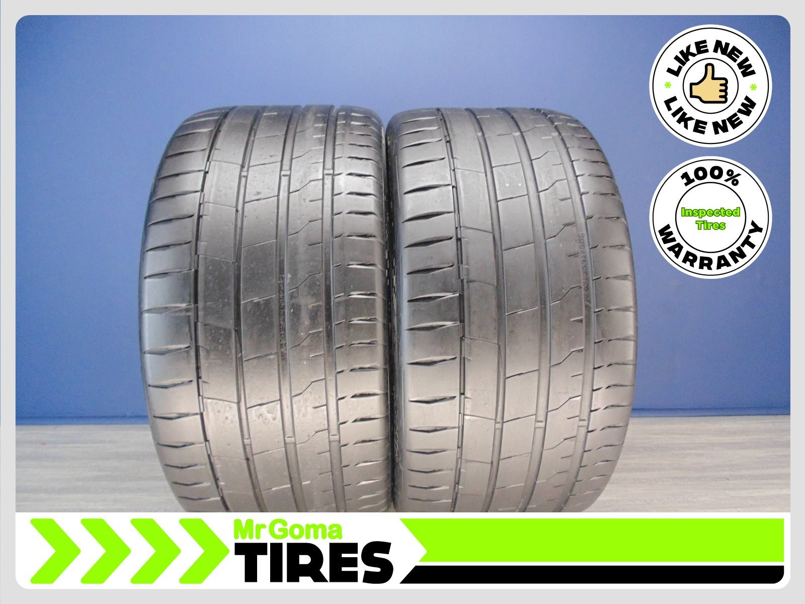 2 CONTINENTAL SPORTCONTACT 7 MO1 XL 295/35ZR21 USED TIRES 7.4/32 TREAD 2953521