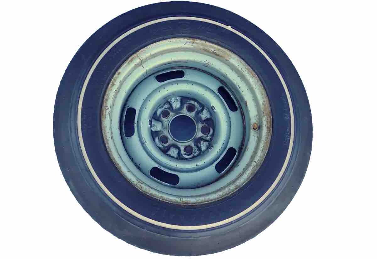 GM 15×8 Rally Wheel Firestone F70-15 Wide Oval Tire 69 Corvette OEM NCRS Points