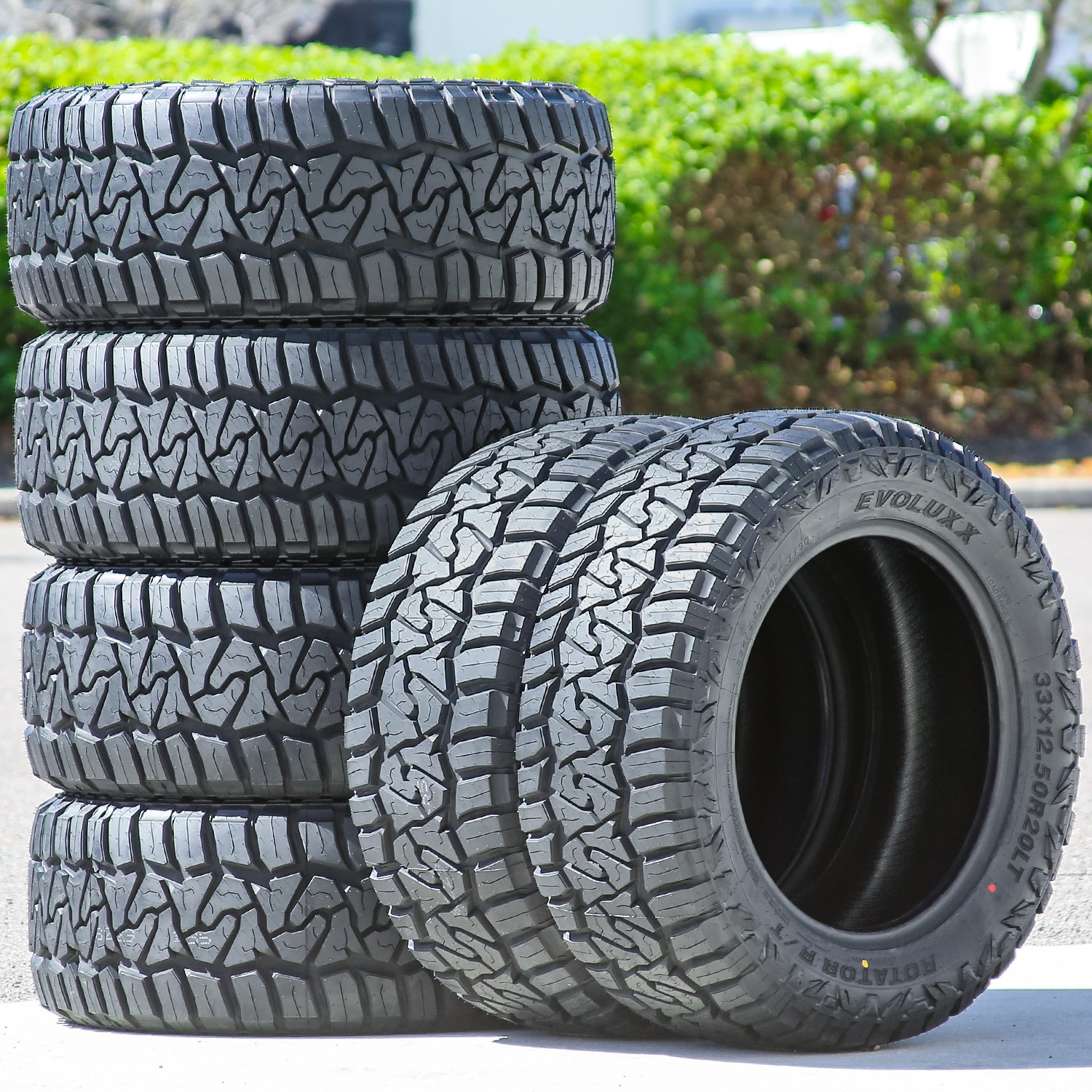 4 Tires Evoluxx Rotator R/T LT 33X12.50R20 Load F 12 Ply RT Rugged Terrain