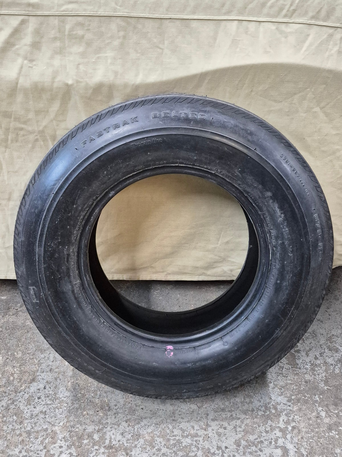 Vintage Uniroyal G78-15 Double White Stripe Bias Ply Tire