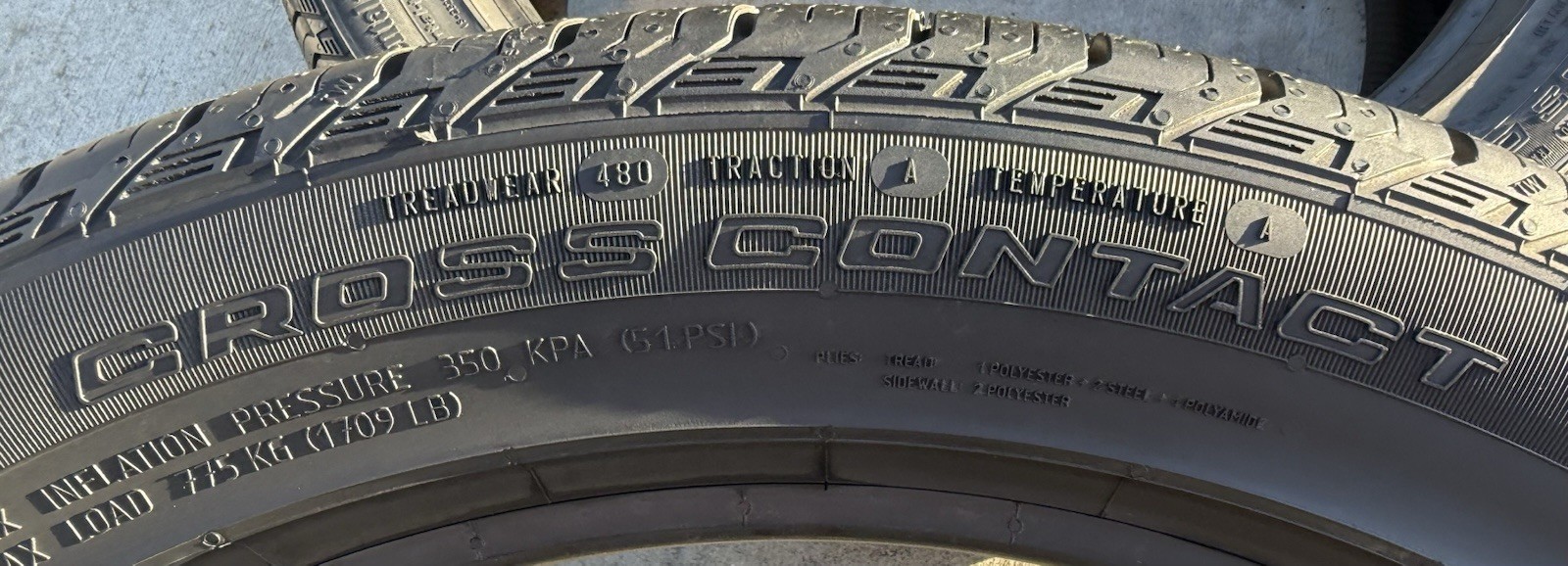 TWO BRAND NEW 245/45R20 Continental CrossContact LX Sport ContiSilent Foam Tires