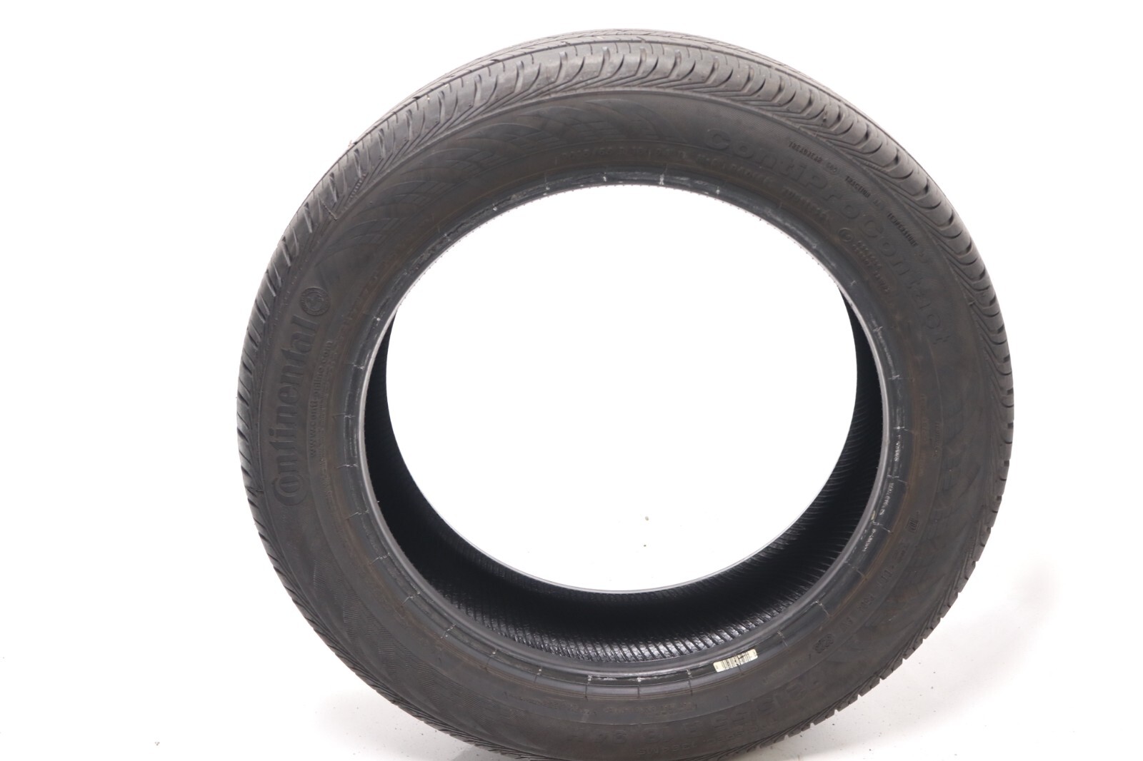Set of 4 Used 215/55R18 Continental ContiProContact – 94H – 8-9/32