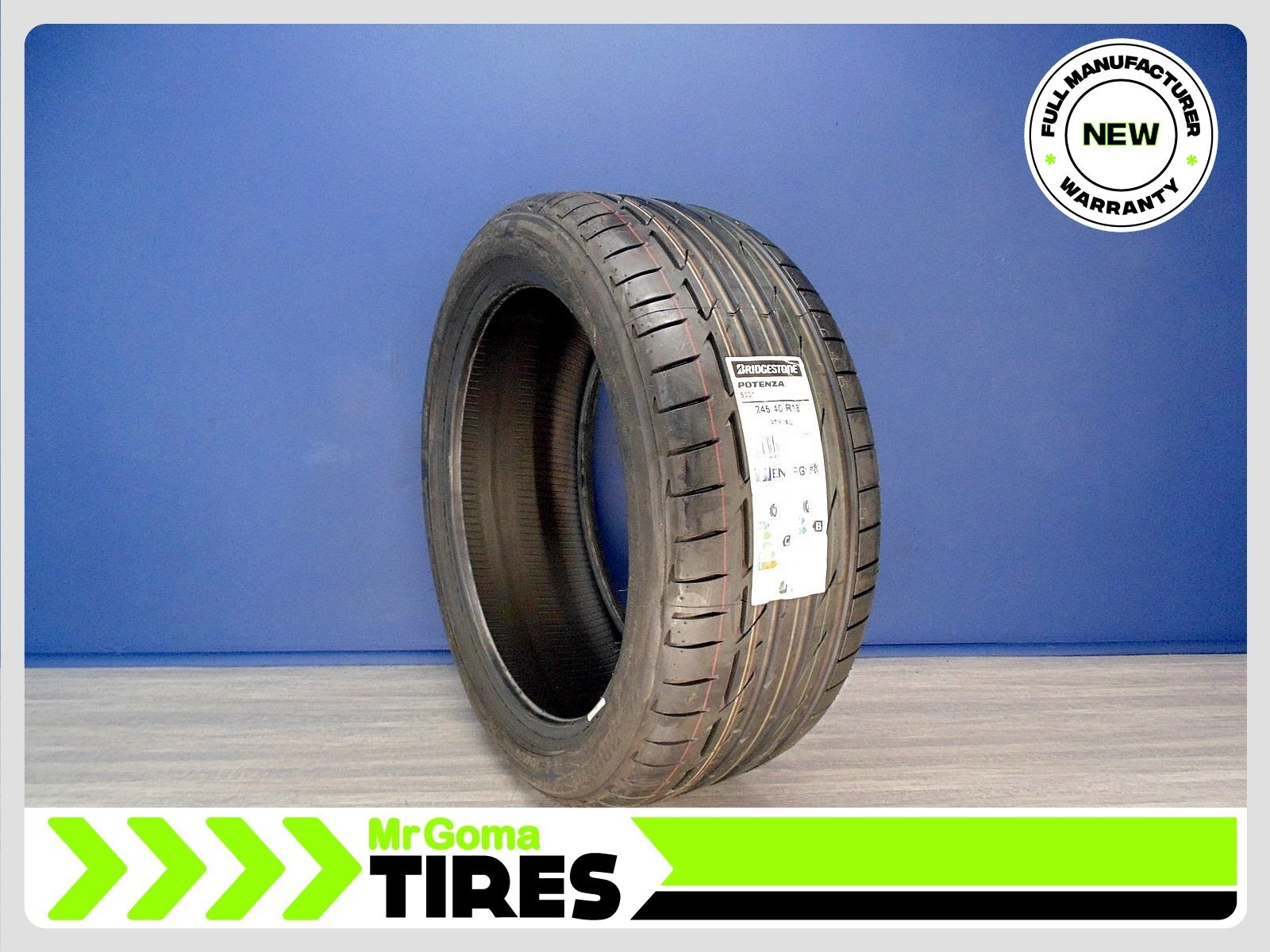 1 BRAND NEW TIRES BRIDGESTONE POTENZA S001 MOE RFT XL 245/40R18 97Y 2454018