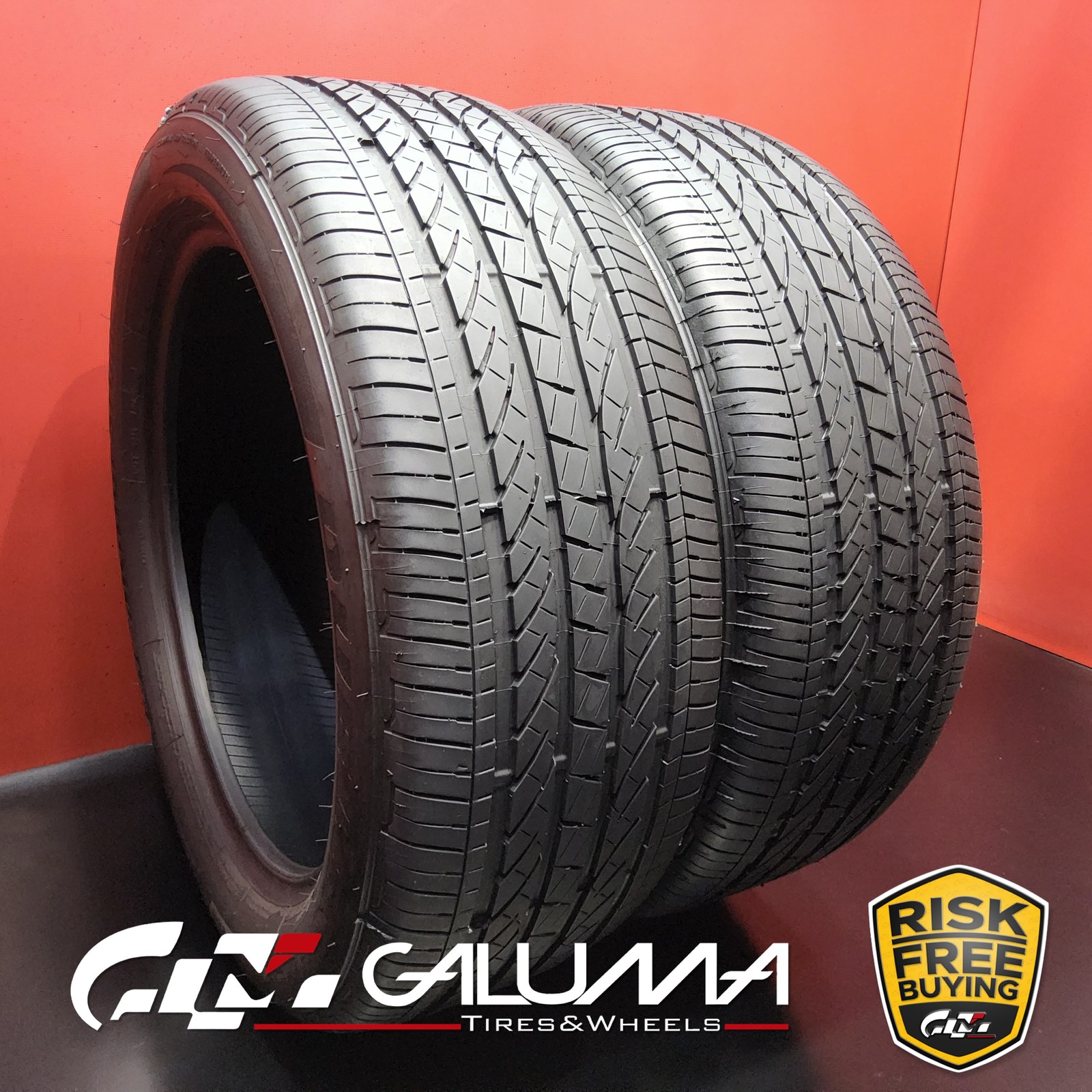 Set of 2 Tires Bridgestone Dueler H/P Sport AS RFT ★ 245/50R19 No Repairs #96199