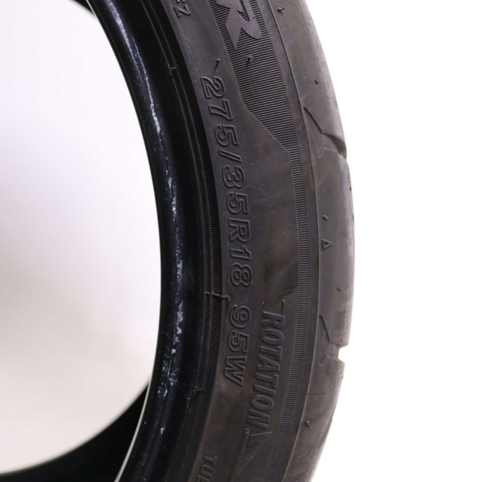 Set of 2 Used 275/35R18 Bridgestone Potenza RE-71R – 95W – 7/32