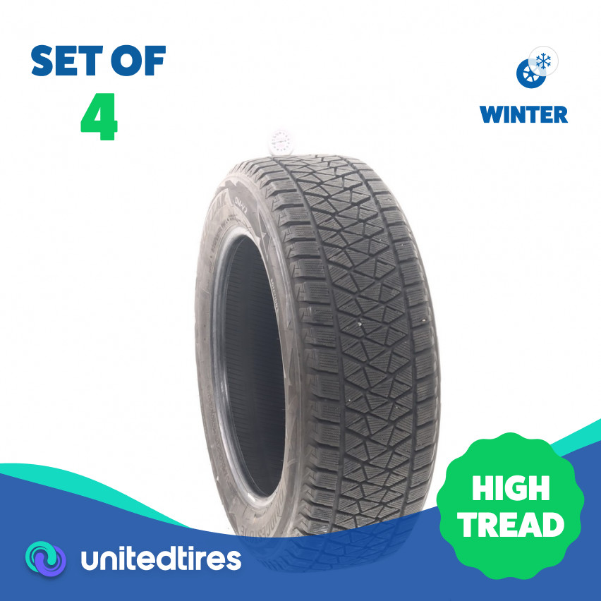 Set of (4) Used 235/60R18 Bridgestone Blizzak DM-V2 107S – 10/32
