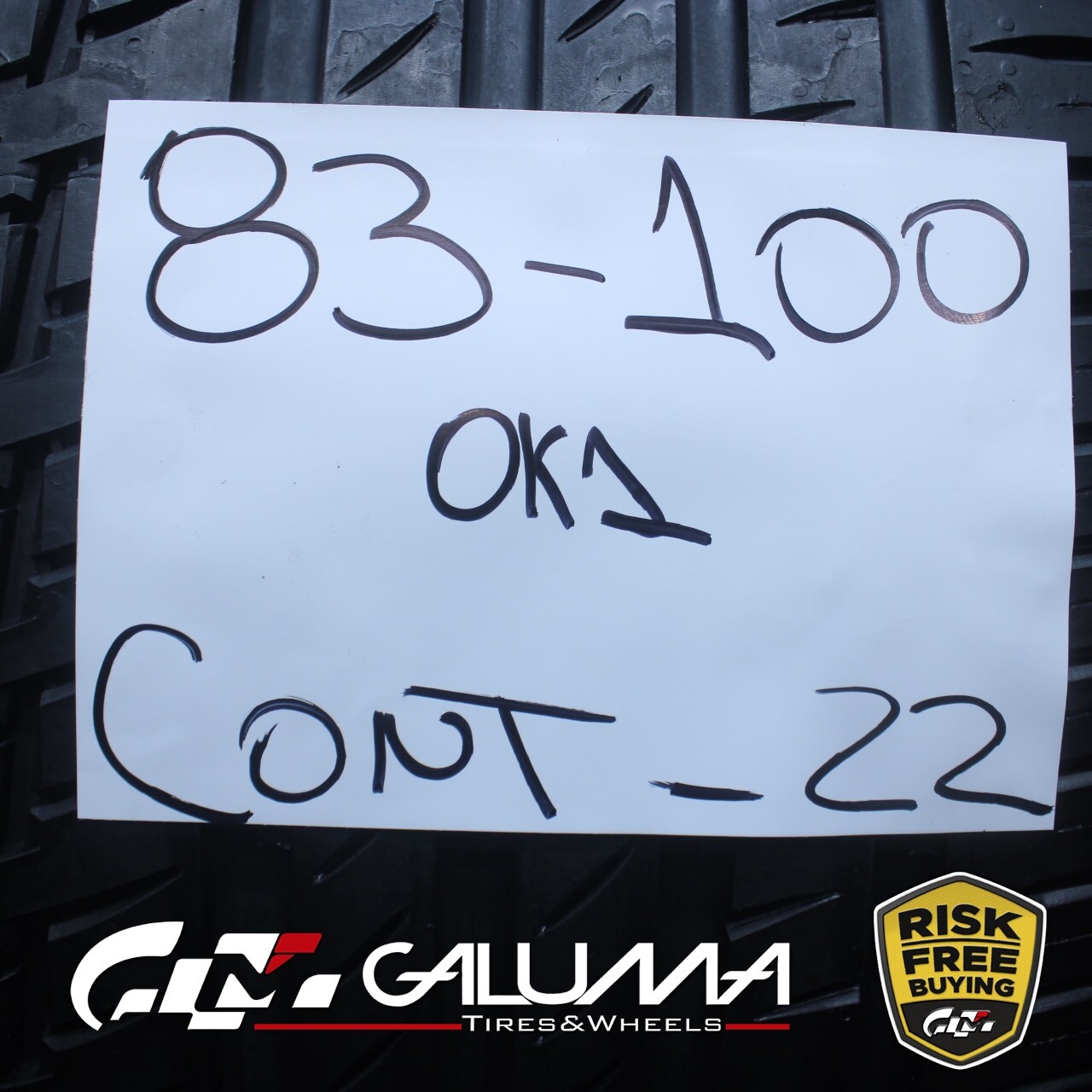 1 (One) Tire LikeNEW Continental PremiumContact 6 315/30R22 315/30/22 #83100