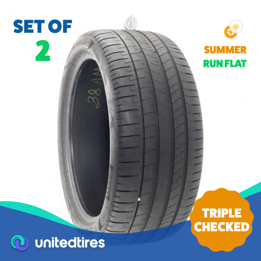 Set of (2) Used 315/35R22 Pirelli P Zero PZ4 Run Flat 111Y – 7.5/32