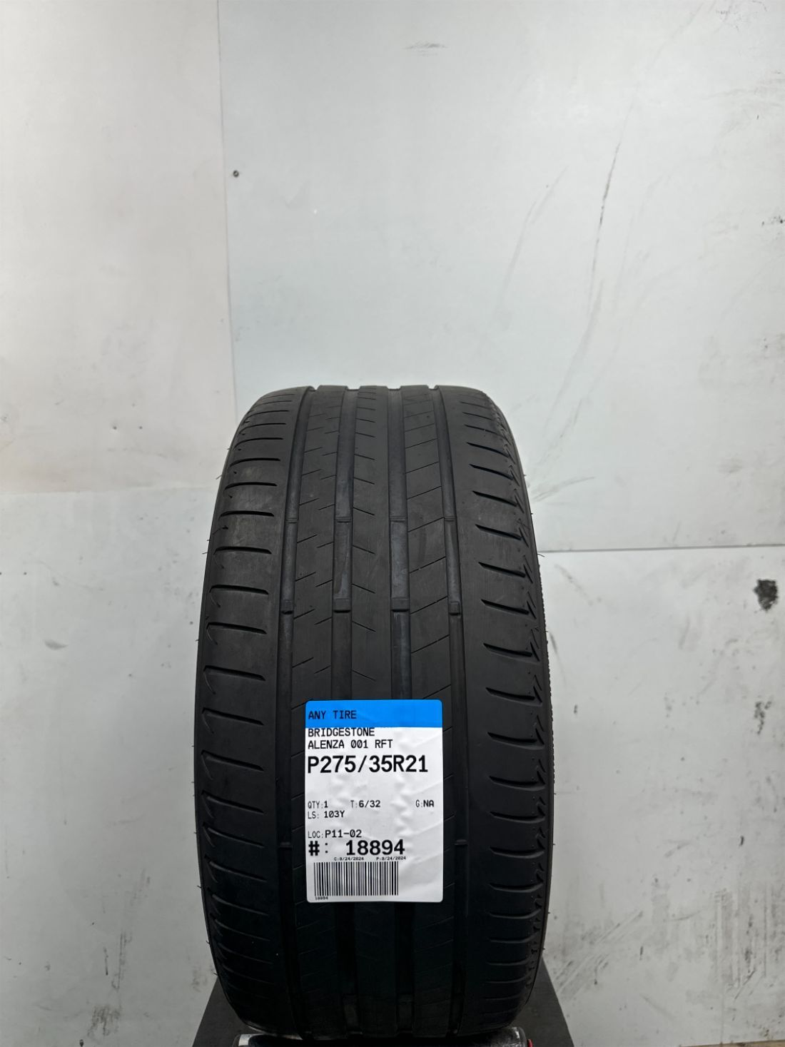 Used P275/35R21 Bridgestone ALENZA 001 RFT 103 Y – 6/32