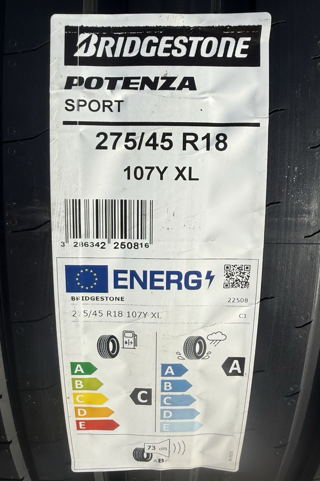 TWO BRAND NEW 275/45R18 Bridgestone Potenza Sport Tires Like Michelin Pilot 4S!