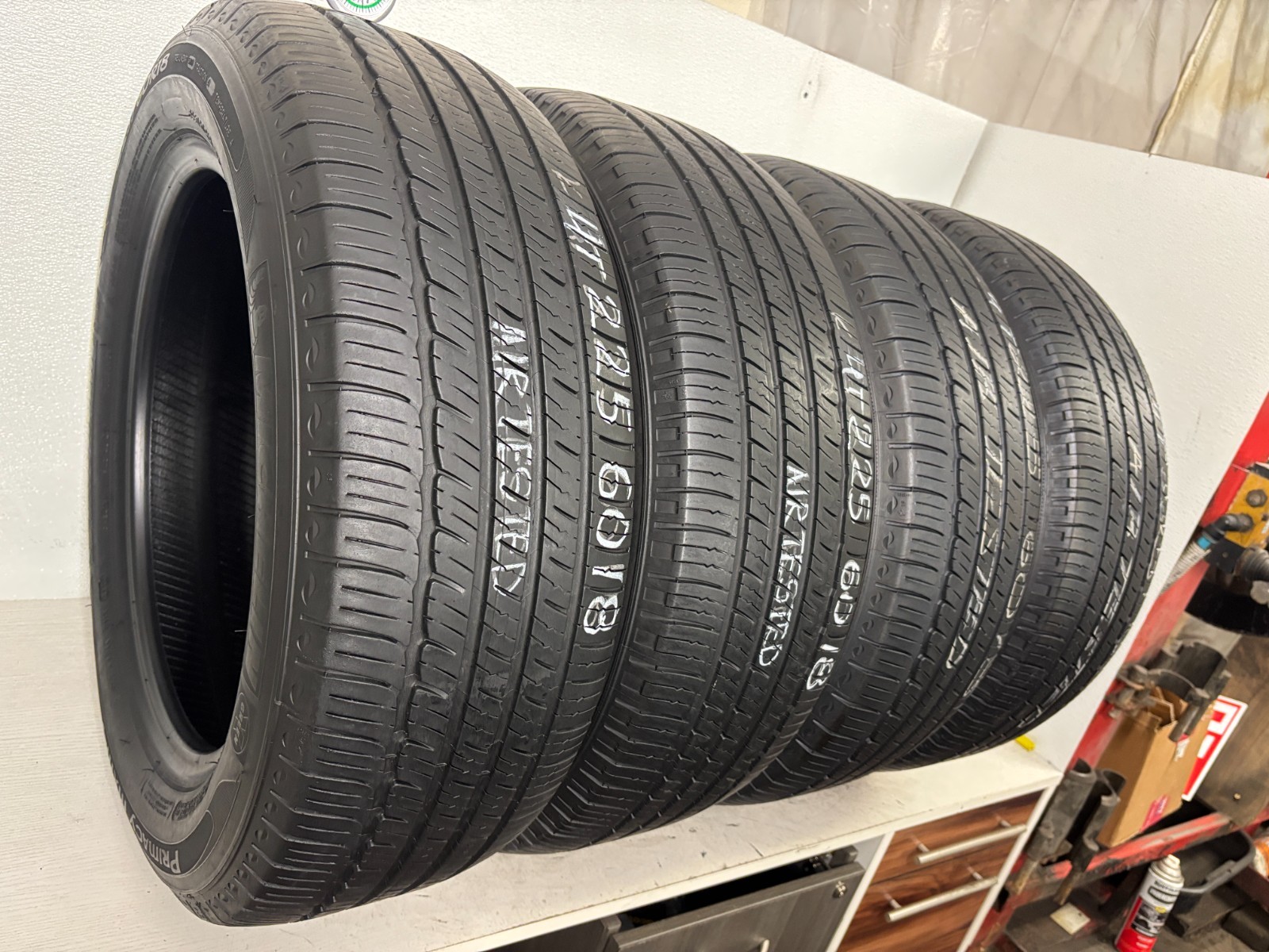 NO SHIPPING ONLY LOCAL PICK UP Set 4 Tires 225 60 18 Michelin Primacy MXM4