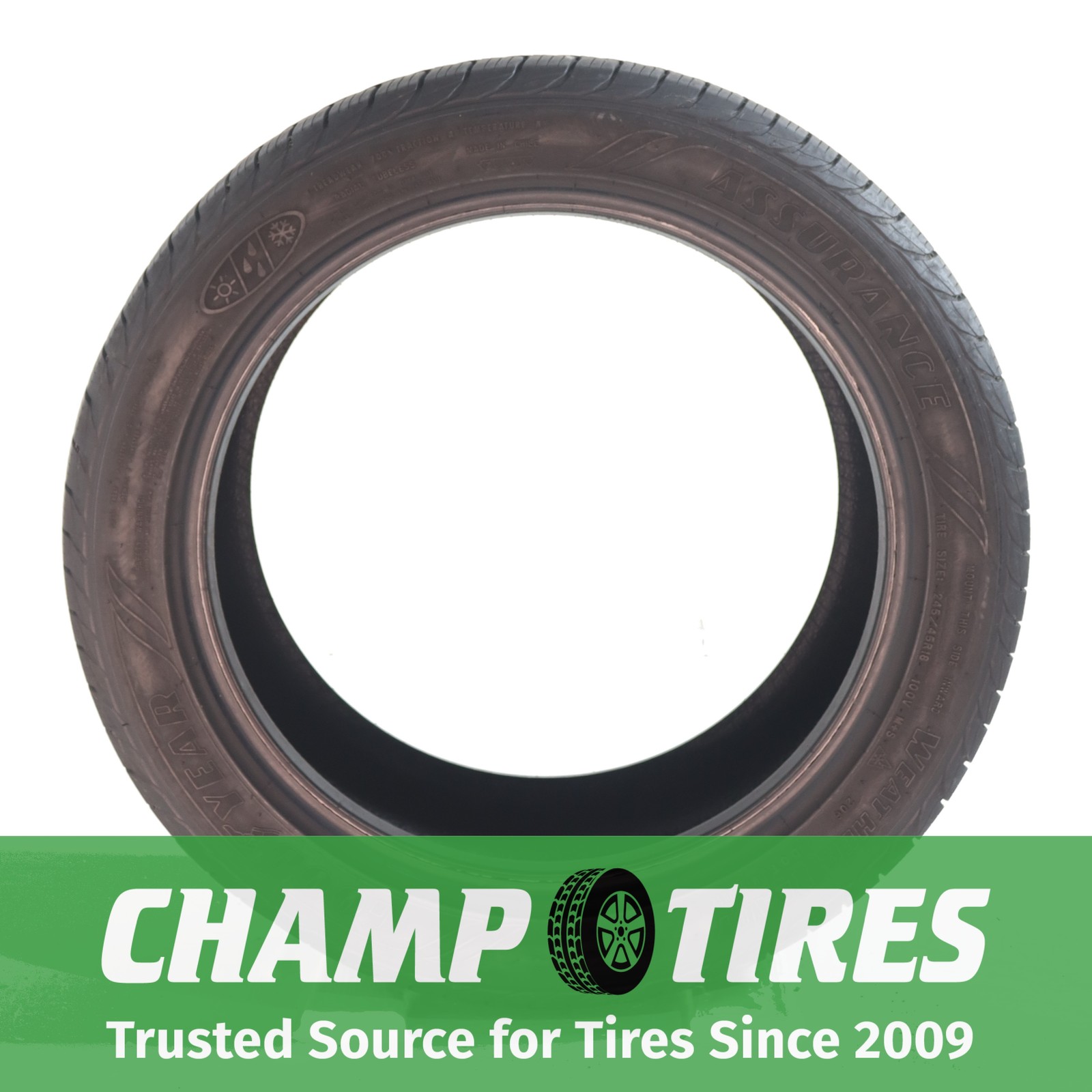 P245/45R18 Goodyear Assurance WeatherReady 100 V Used 9/32nds