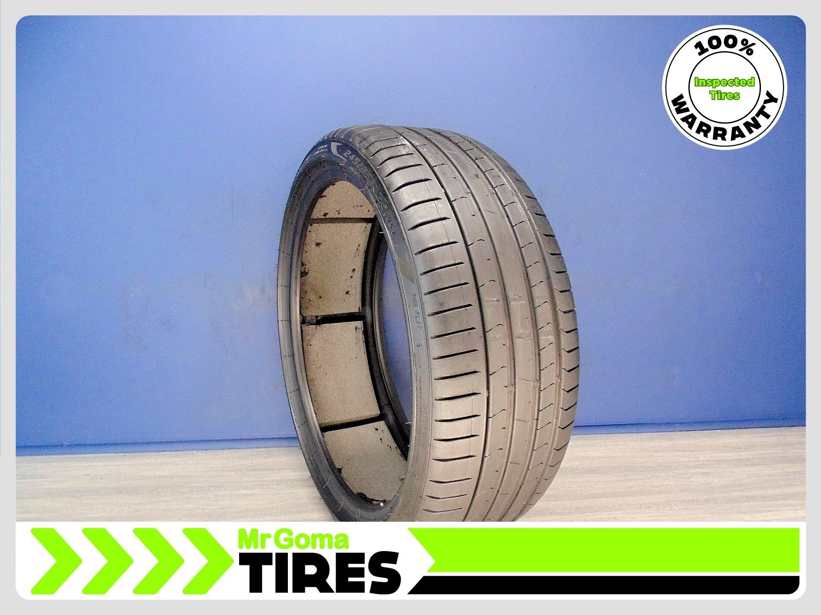 1 PIRELLI P ZERO TM PZ4 E MOE RSC RFT PNCS XL 245/35R20 USED TIRE 7.7/32 TREAD