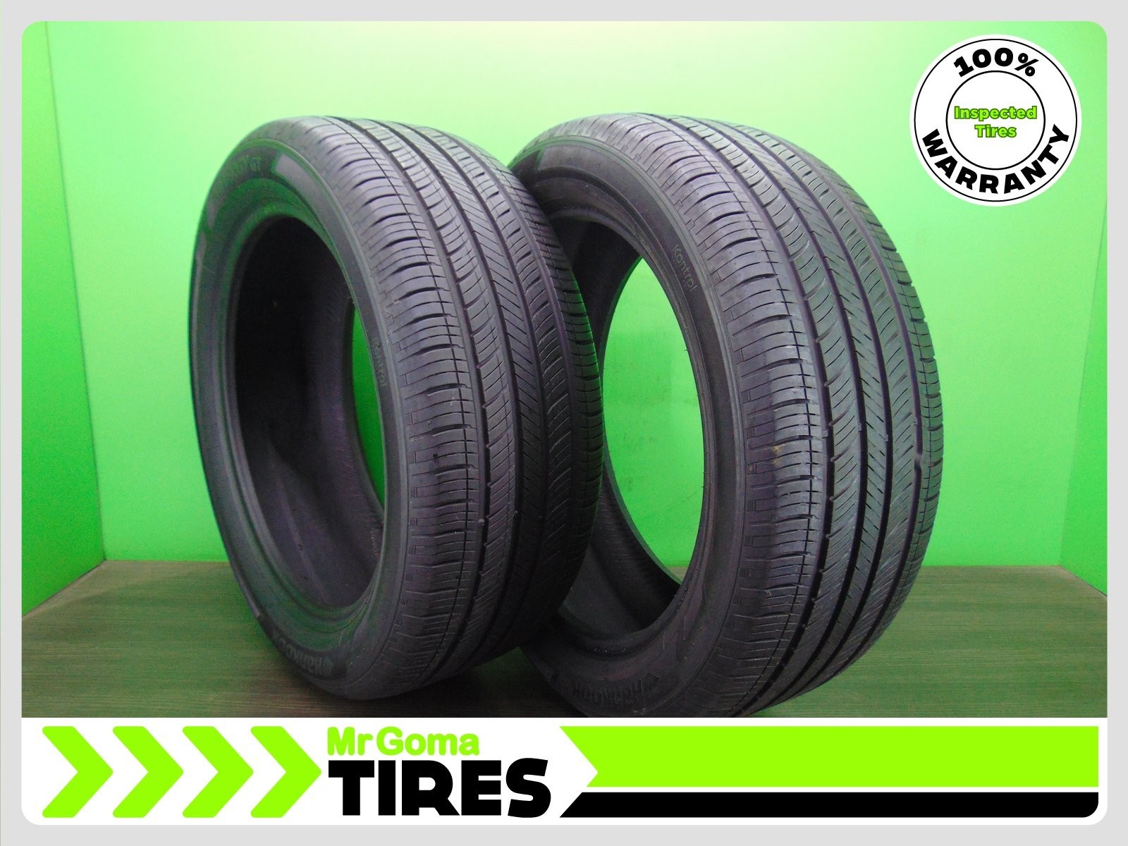 2 USED TREAD 235/50R19 HANKOOK KINERGY GT Control Technology Tires 8.5/32 Avg.