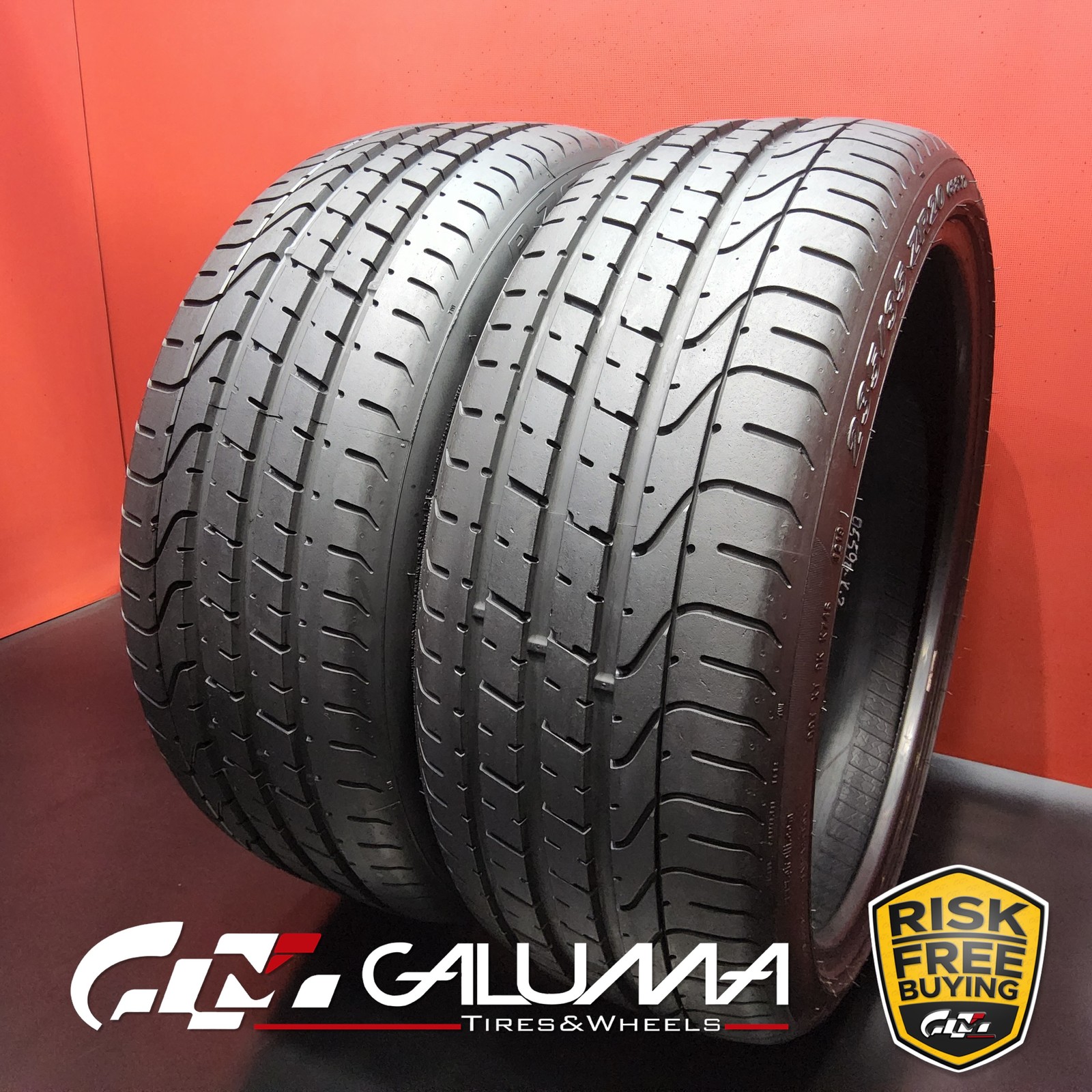 Set of 2 Tires LikeNEW Pirelli P Zero 235/35ZR20 235/35/20 88Y No Repairs #95590