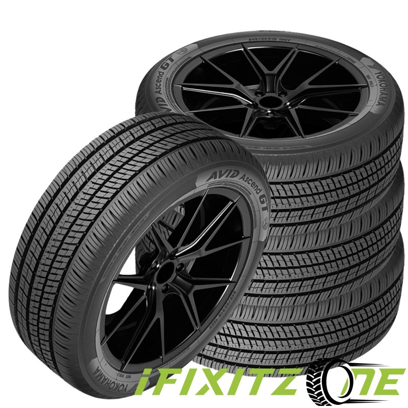 4 Yokohama Avid Ascend GT 245/45R19 98V Performance 65K Mi Warranty 740AA UTQG