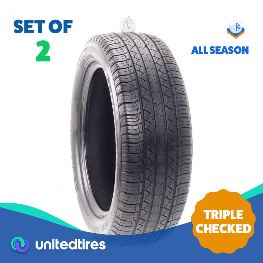 Set of (2) Used 235/55R19 Michelin Latitude Tour HP 101V – 6.5/32