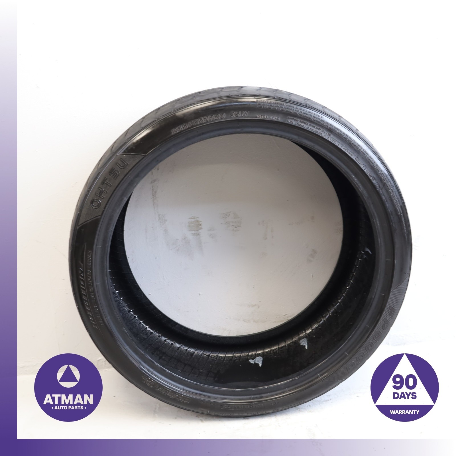 245/35ZR20 Ohtsu FP8000 245 35 20′ 95W DOT 0722 Tire