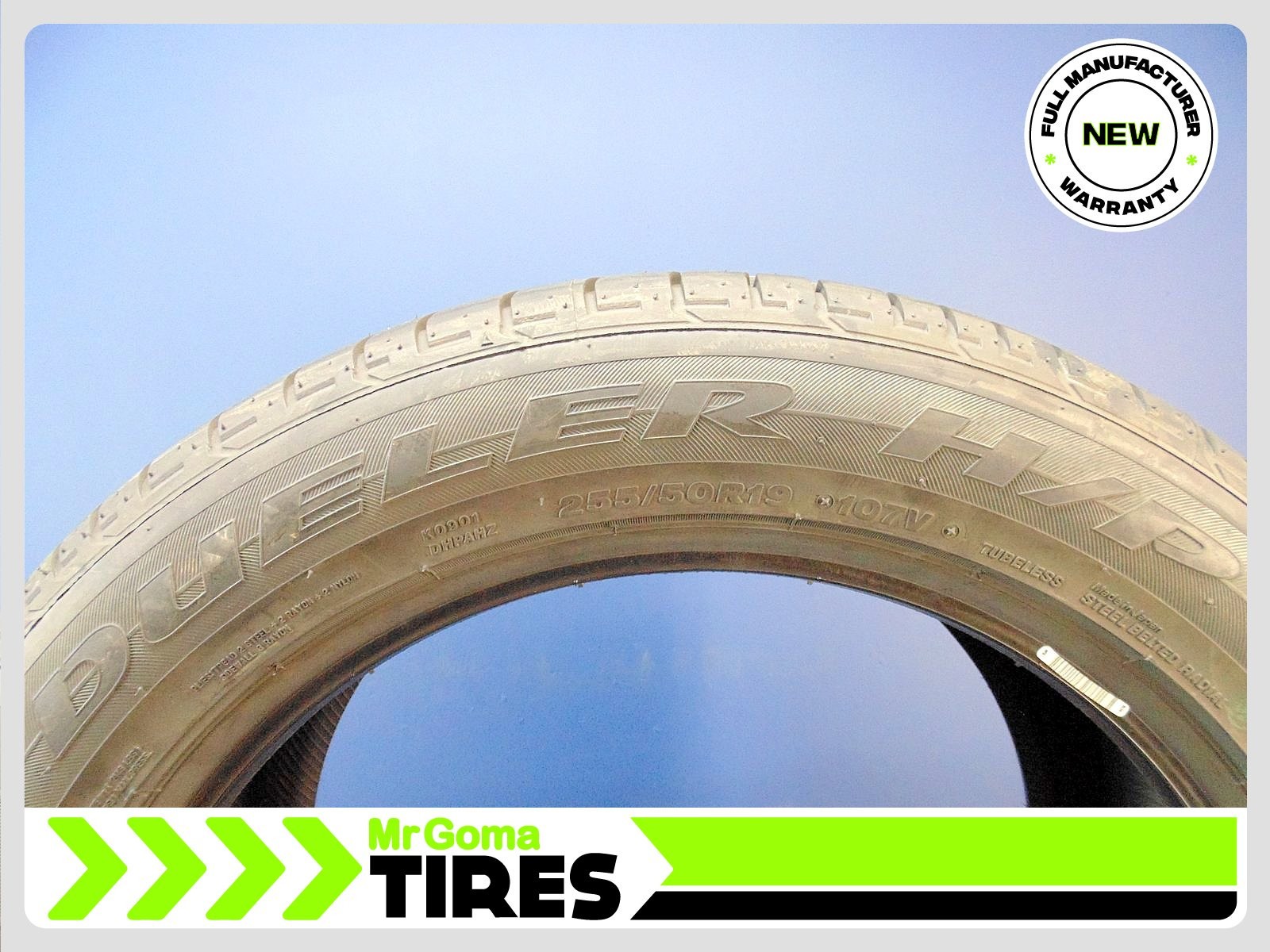 2 NEW 255/50R19 BRIDGESTONE DUELER H/P SPORT RFT XL TIRES Run flat 107V 2555019
