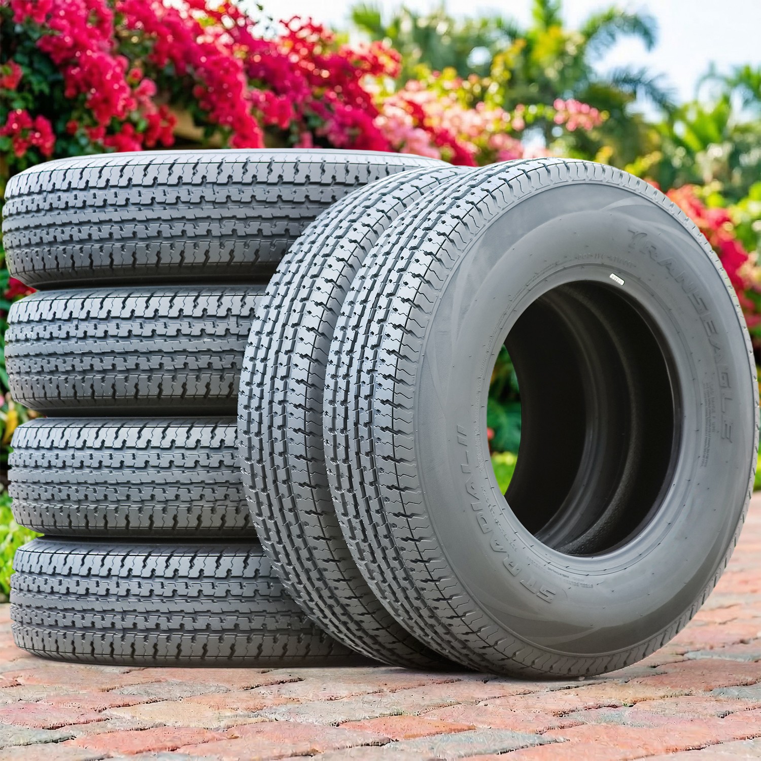 2 Tires Transeagle ST Radial II Steel Belted ST 205/75R15 Load E 10 Ply Trailer