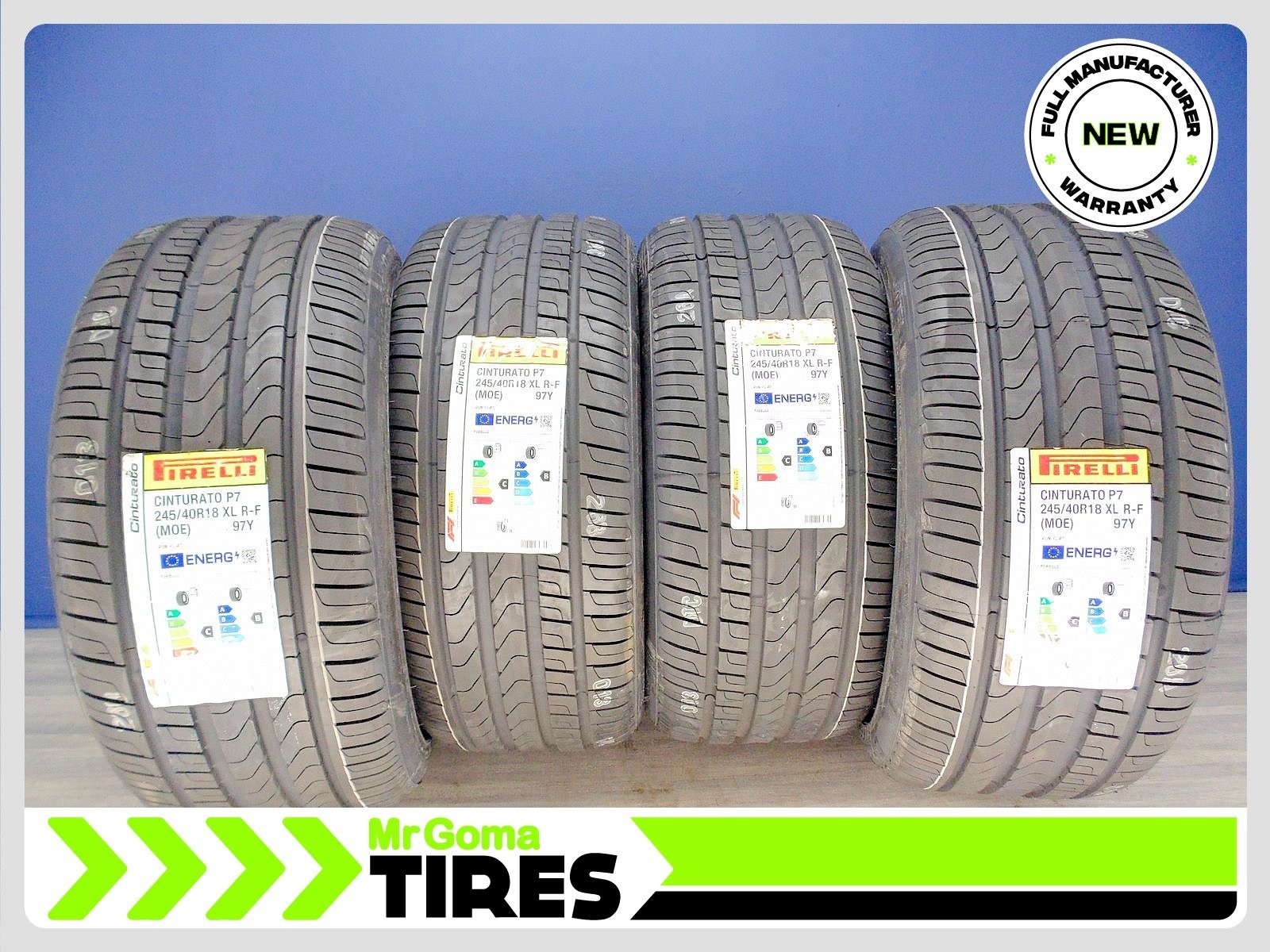 4 BRAND NEW PIRELLI CINTURATO P7 ECOIMPACT MOE RSC RFT 245/40R18 TIRES RUN FLAT
