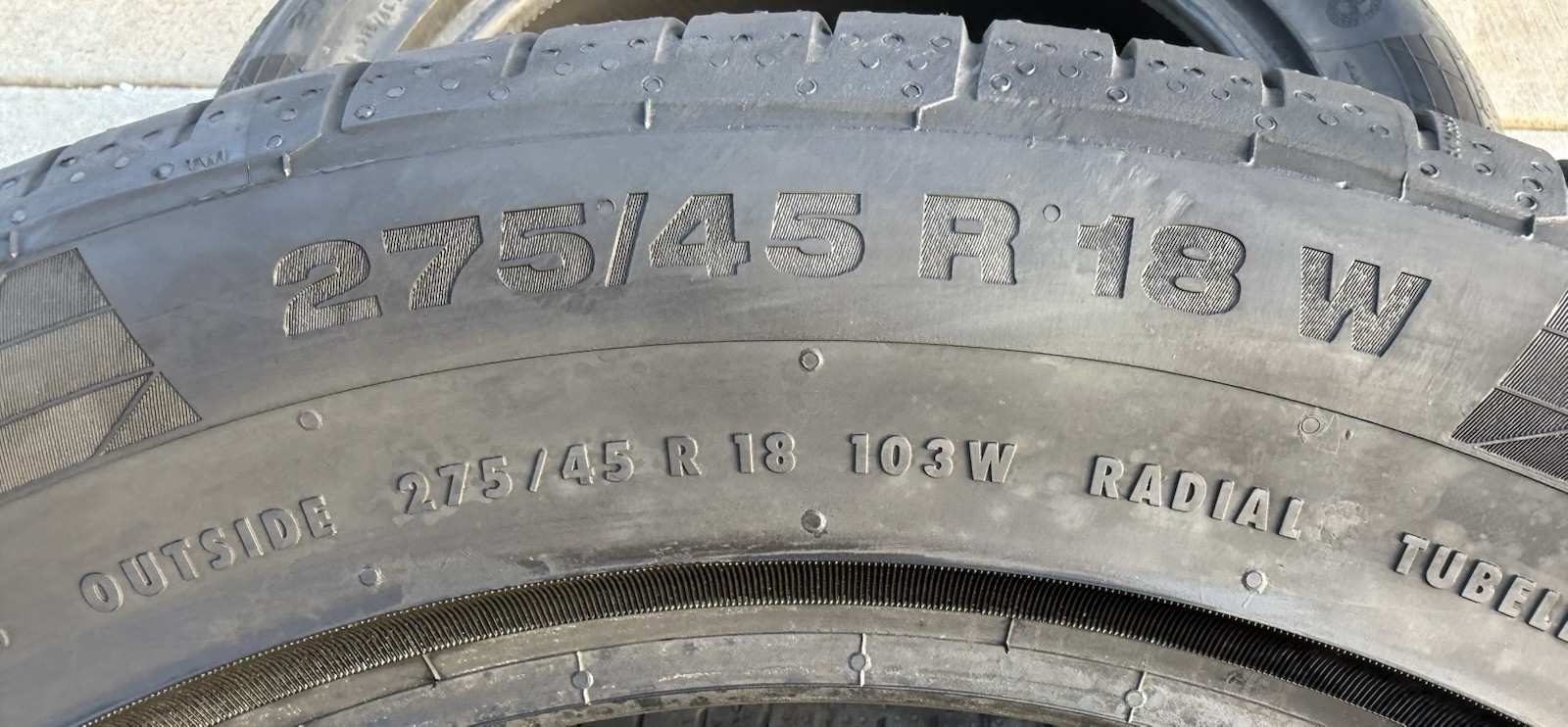 Set of TWO BRAND NEW 275/45R18 103W Continental ContiSportContact 5 Tires