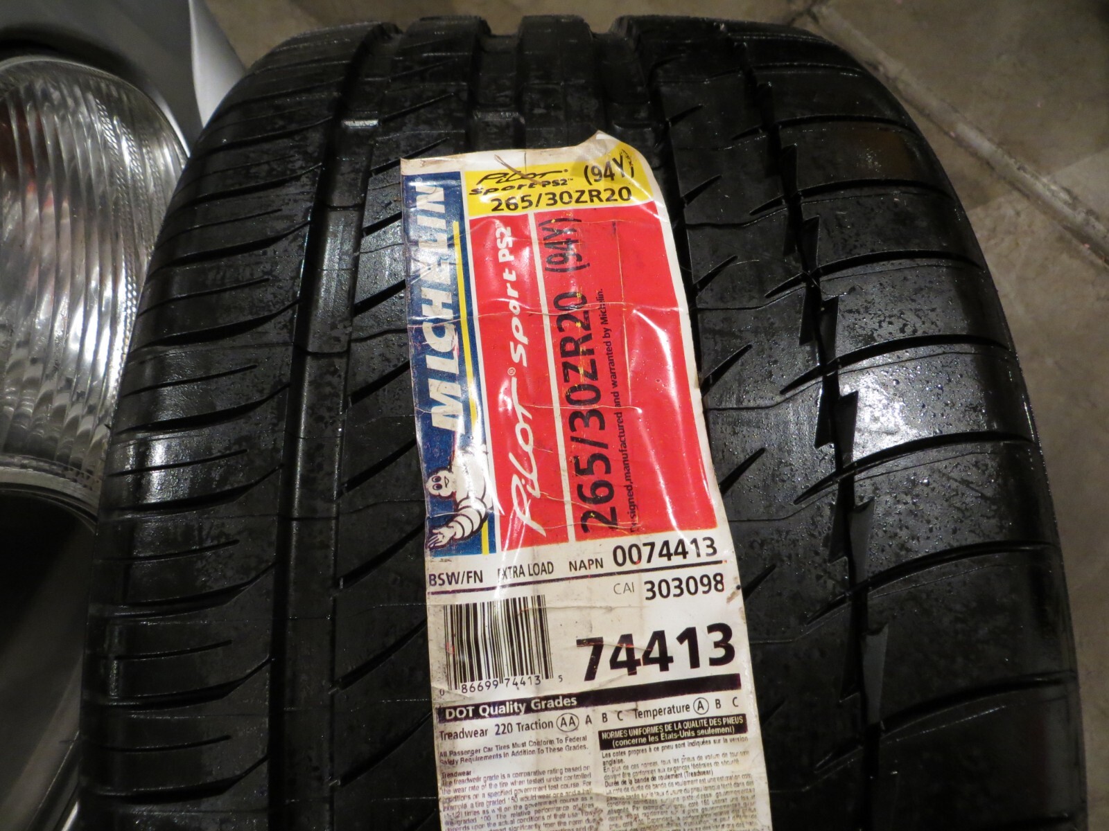 NEW 1 ONE MICHELIN PILOT SPORT PS2 265/30ZR20 94Y XL RO1 AUDI 265 30 20 2888