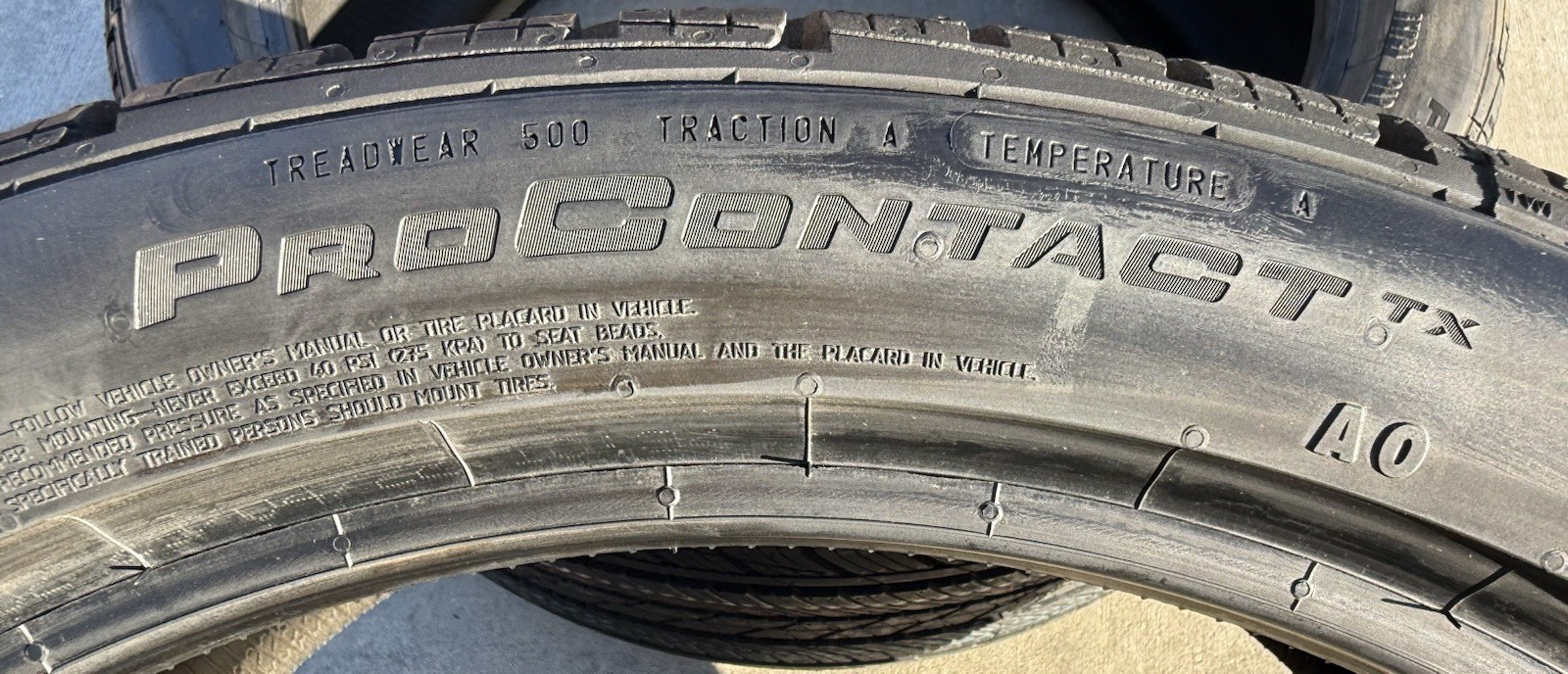 Set of TWO BRAND NEW 265/35R20 99H Continental ProContact TX AO All Season Tires