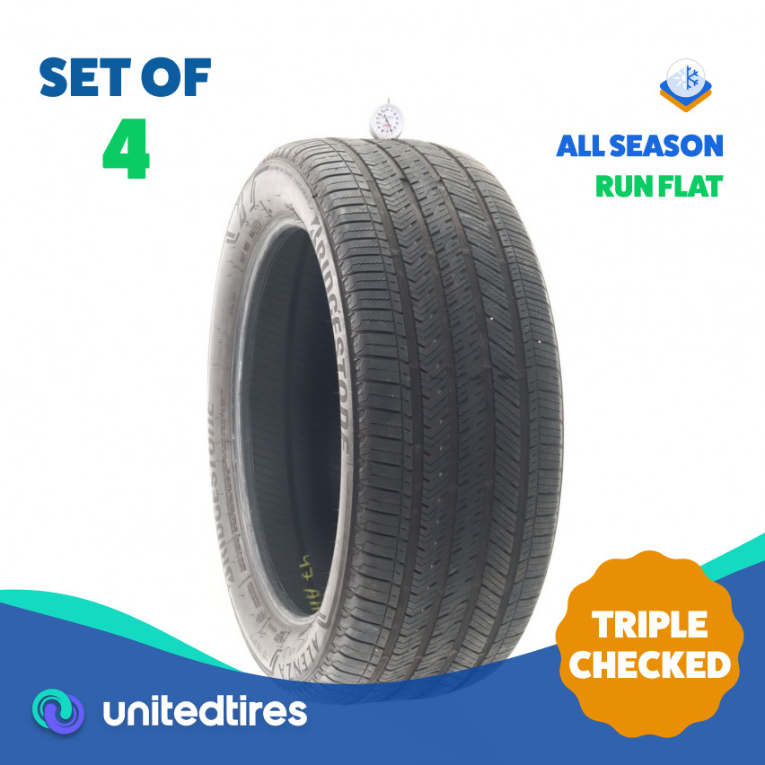 Set of (4) Used 285/45R21 Bridgestone Alenza Sport A/S RFT 113H – 6-7.5/32