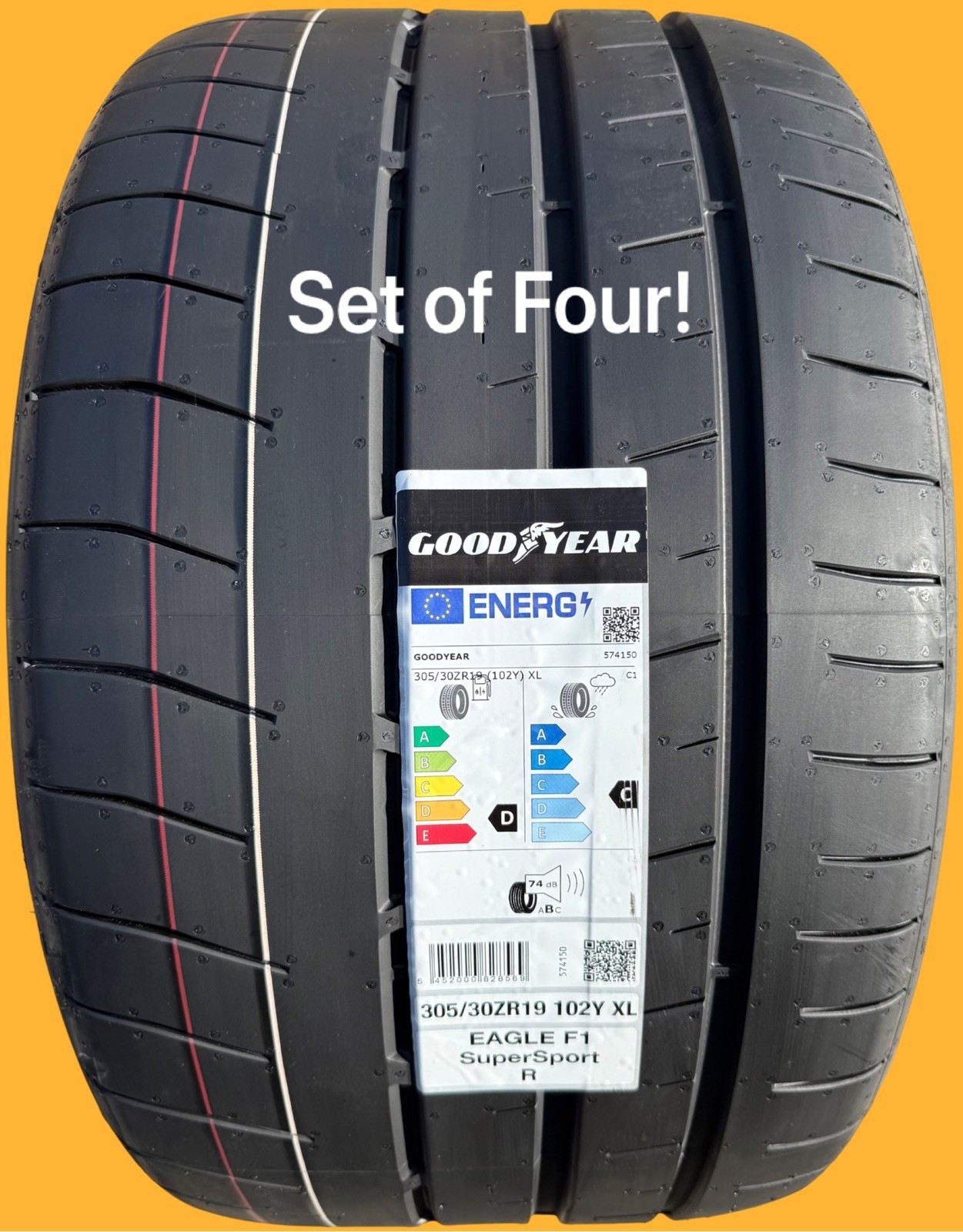 4 BRAND NEW 305/30ZR19 Goodyear Eagle F1 SuperSport R Tires Like Michelin Cup 2