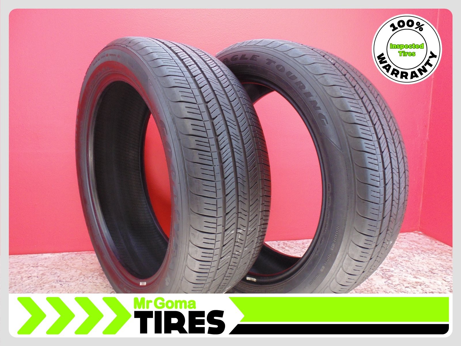 SET OF 2 GOODYEAR EAGLE TOURING 235/50R21 USED TIRES 7.6/32 TREAD 101V 2355021