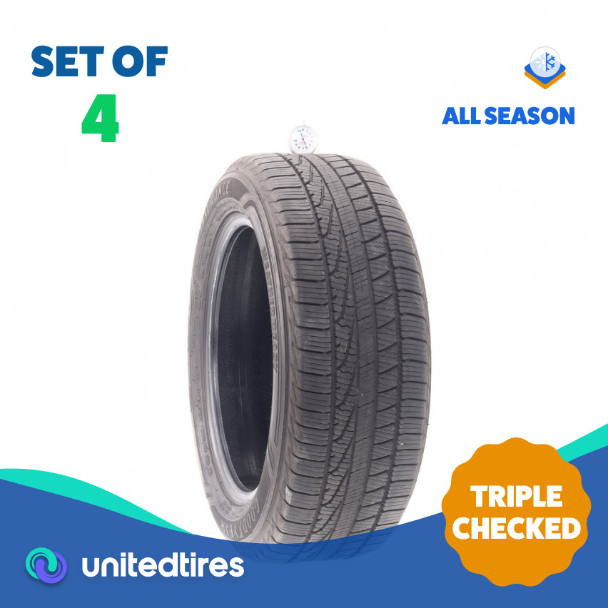 Set of (4) Used 225/55R17 Goodyear Assurance WeatherReady 97H – 6-7/32