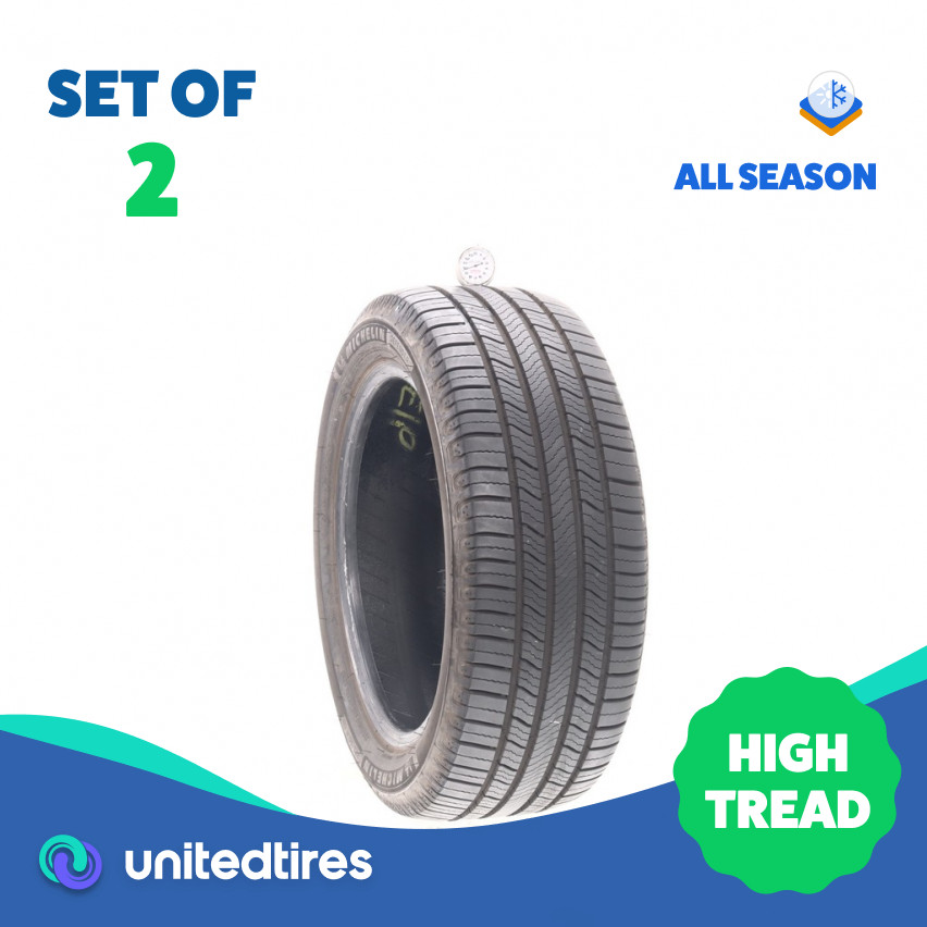 Set of (2) Used 225/50R17 Michelin Defender 2 98H – 9.5/32
