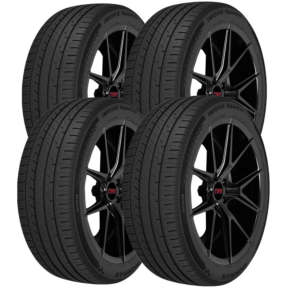 (QTY 4) 235/45ZR18 Ironman iMOVE Sport G2 98W XL Black Wall Tires