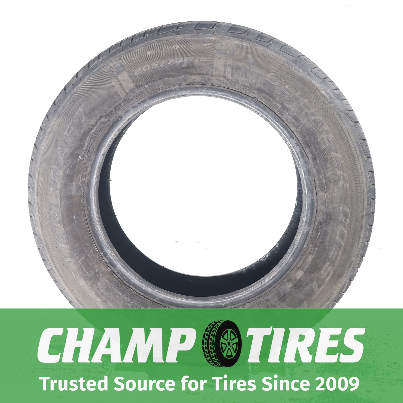 Set Of 2 P205/70R16 Mastercraft Courser Quest Plus 97 H Used 8/32nds