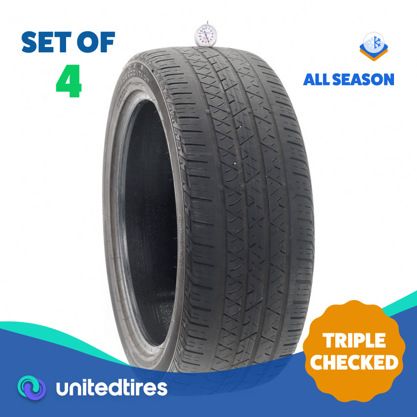 Set of (4) Used 265/45R21 Continental CrossContact LX Sport 104V – 6-7/32
