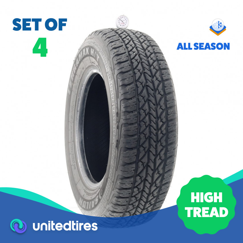 Set of (4) Used LT 225/75R16 Sailun Terramax H/T 115/112R – 11.5-12/32