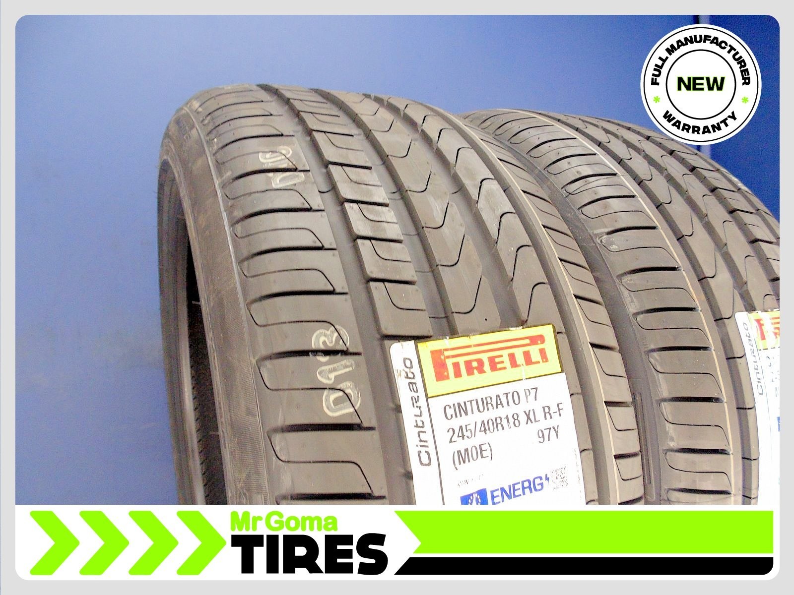 2 BRAND NEW PIRELLI CINTURATO P7 ECOIMPACT MOE RSC RFT 245/40R18 TIRES – 2454018
